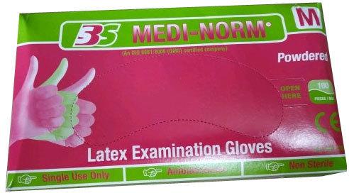 Latex Exam Gloves, Size : Medium
