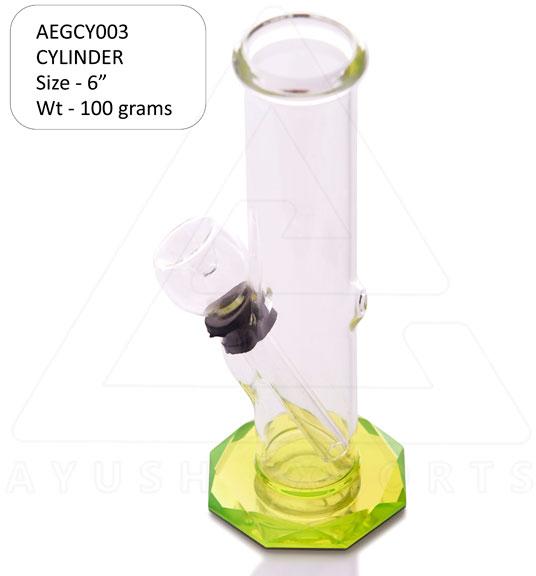 100 Gms Glass Smoking Cylinder, Size : 6 Inch