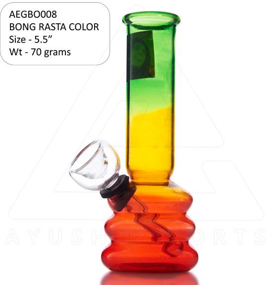Rasta Color Glass Bong, Feature : Fine Finished, Light Weight