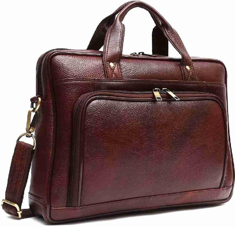 Dark Brown leather laptop bags FV, Size : Multisize, Gender : MALE ...