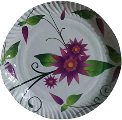 Flower Printed Paper Plates