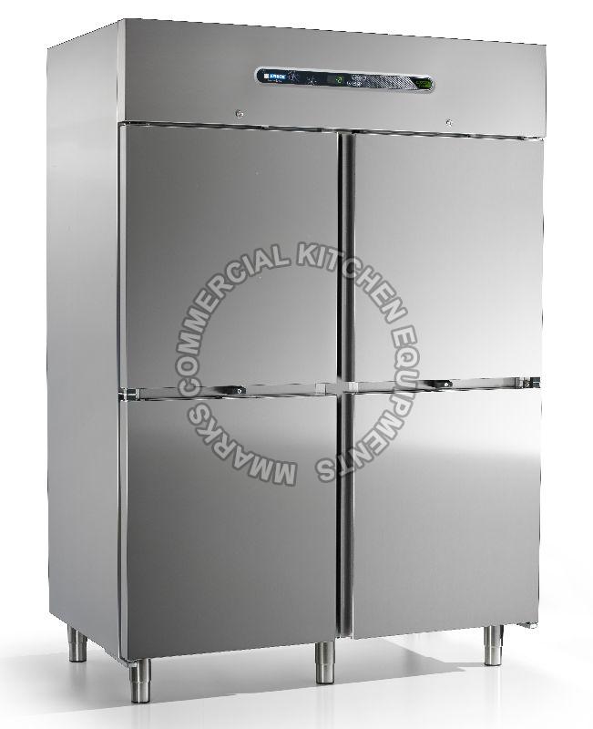 Stainless Steel Polished Four Door Vertical Refrigerator, Feature : Excellent Strength