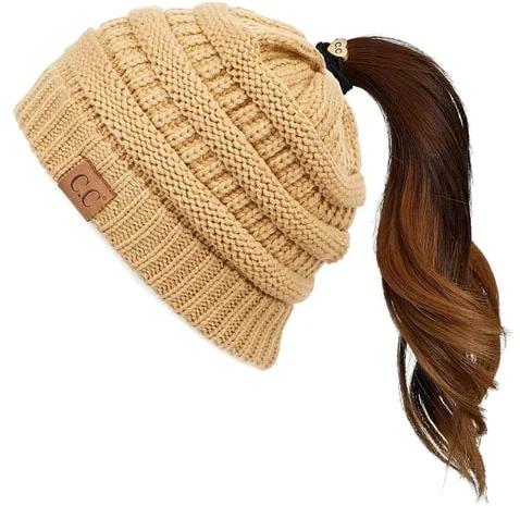 Woolen Winter Brown Beanie Caps, Size : Standard