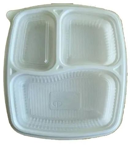 Plastic Plain 3 Compartment Meal Tray, Feature : Disposable