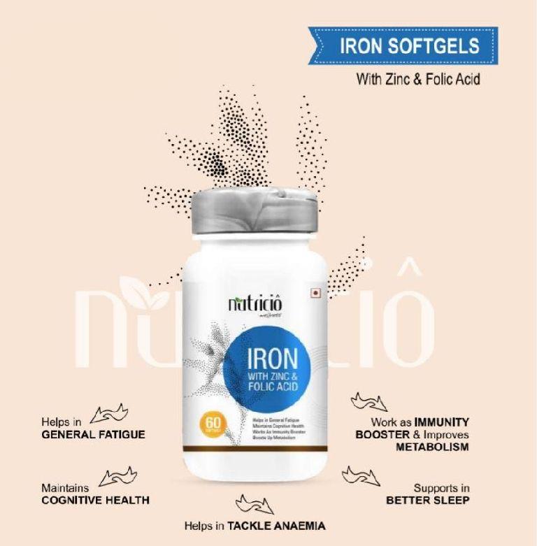 Iron with Zinc and Folic Acid Softgel Capsules