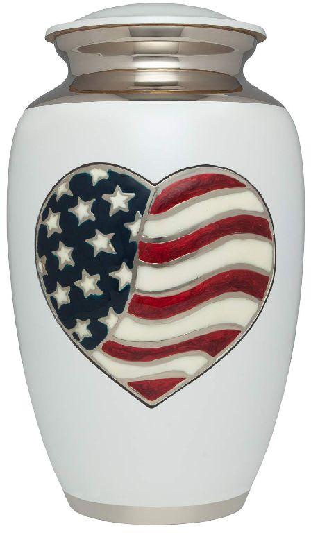 american flag engraved funeral cremation urn