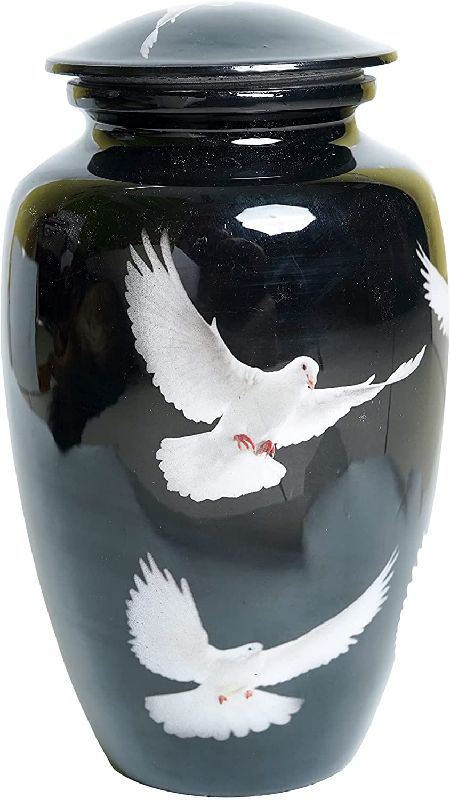 black color birdfly human ashes cremation urns