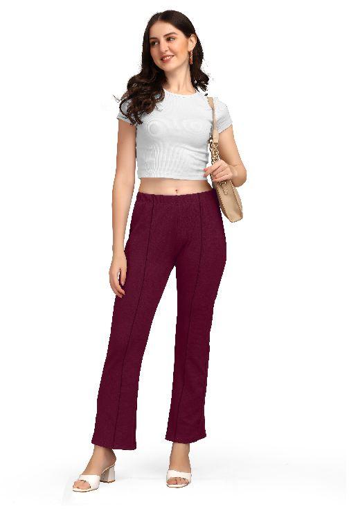 QRious Regular Fit Women Maroon Trousers  Buy Maroon QRious Regular Fit Women  Maroon Trousers Online at Best Prices in India  Flipkartcom