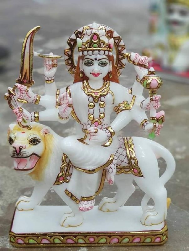 White Makrana stone Durga status