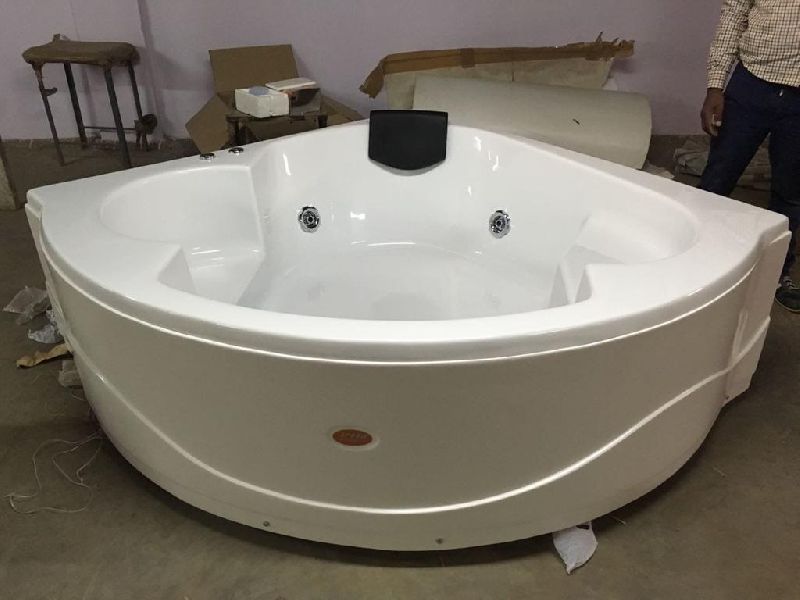 Acrylic Marble Finish 5 feet corner bathtub, Feature : Compact Design, Corrosion Proof, Eco Friendly