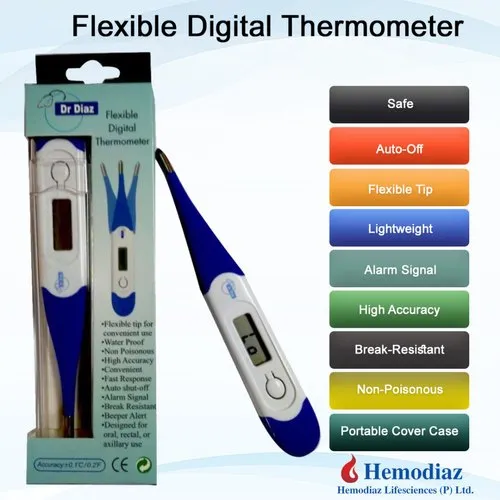 Dr. Diaz Flexible Digital Thermometer, for Body Temperature