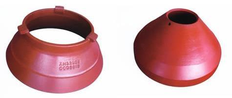 Color Coated Polished Alloy Steel Cone Mantle, for Crusher Machine, Feature : Durable, Light Weight