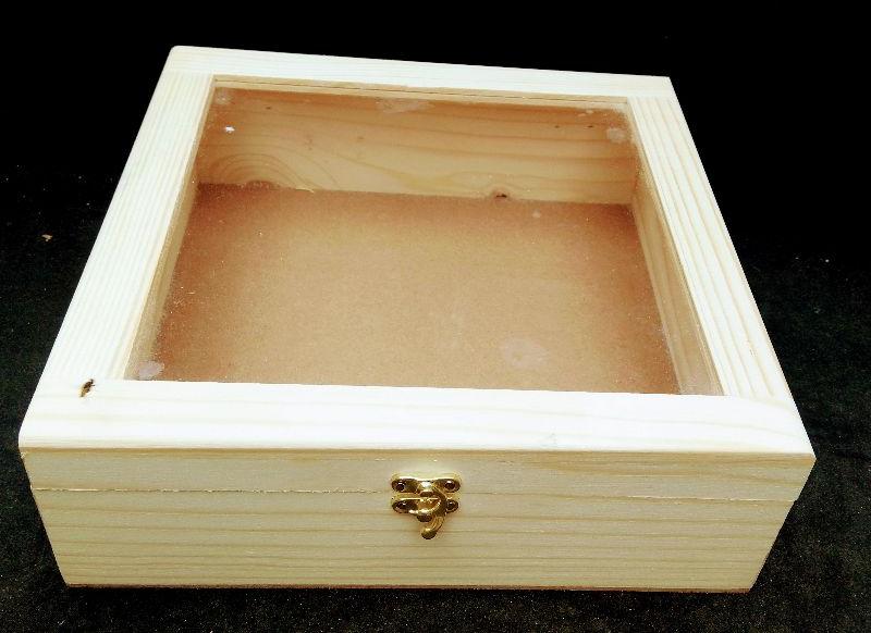  Square Pine Wood Acrylic Boxes, for Ok, Capacity : 10-20kg