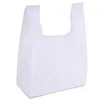 White U Cut Non Woven Bags