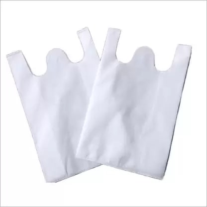 White W Cut Non Woven Bags