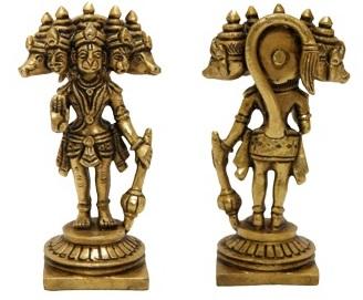 Brass Panchmukhi Hanuman Ji Statue