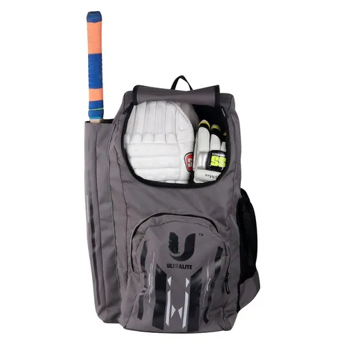 Polyester cricket kit Bag, Pattern Printed, Color Light Grey Eco