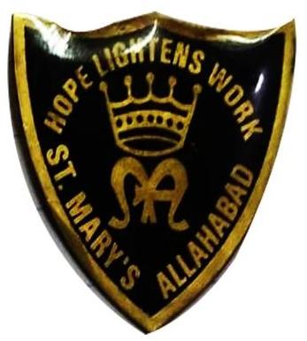 Printed 3 Inch Uniform Badge, Color : Golden Black