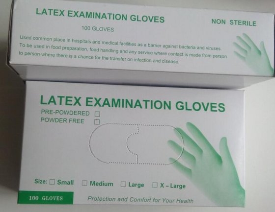 Latex examination gloves, for Medical Use, Length : 10-15 Inches