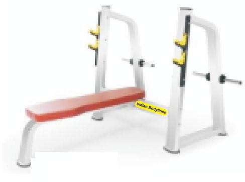 Indian Bodylines Polished Metal IBS-49 Olympic Flat Bench, for Exercise Use
