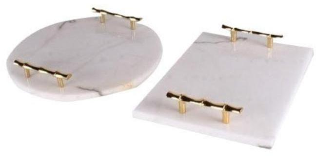 MK Bharty marble tray, Color : White