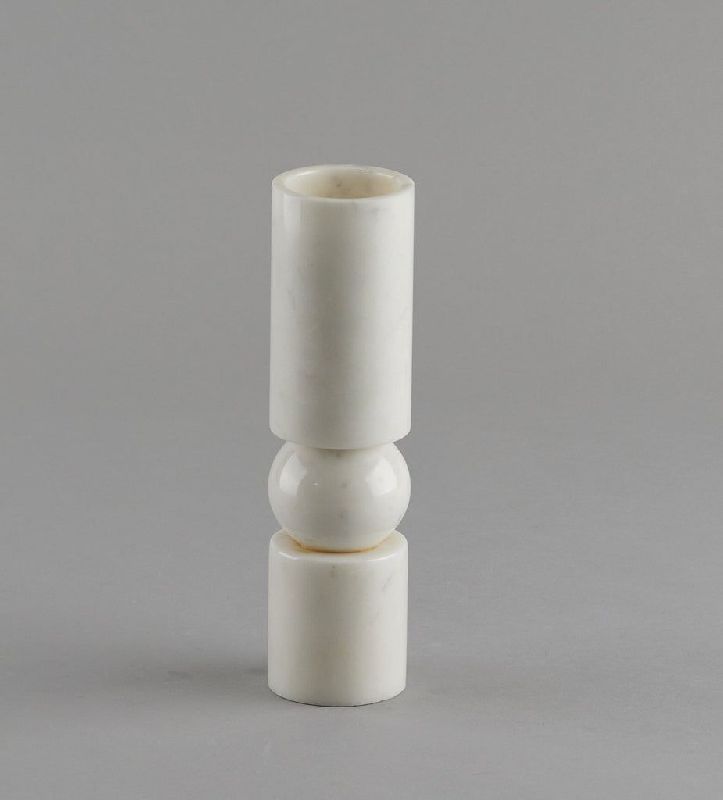 Sscraftx Cylinder Shape Marble Candle Holders, Size : 12x3
