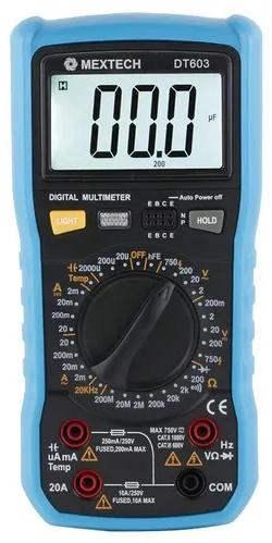 45Hz DT603 Mextech Digital Multimeter, Certification : ISO 9001:2008 Certified