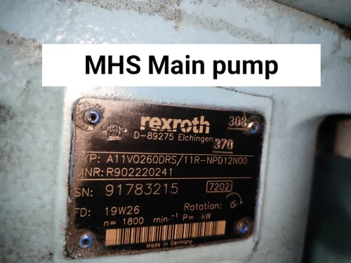 Rexroth MHS Main Hydraulic Pump, Certification : ISO 9001:2008