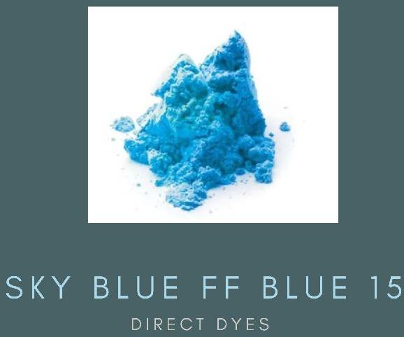 Sky Blue FF 15 Direct Dye, for Chemical Resistant, Water Resistant, Solvent Resistant, Purity : 99%