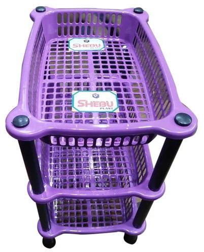 Purple Plastic Vegetable Basket, Size : 70x80x40mm