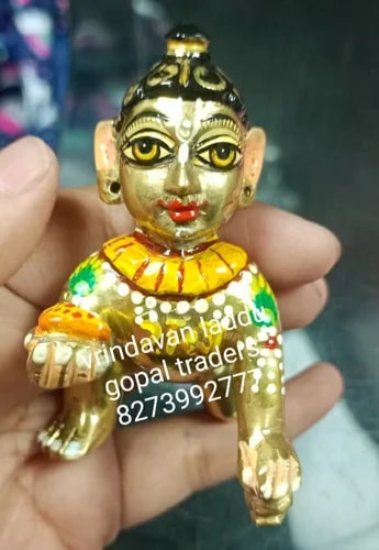 No. 2 Brass Laddu Gopal Statue
