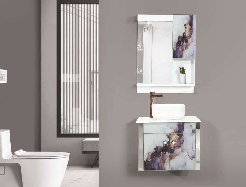 Rectangular Polished HDHMR With PU Paint A-250 Starling Bathroom Vanity, for Home, Hotel, Style : Modern