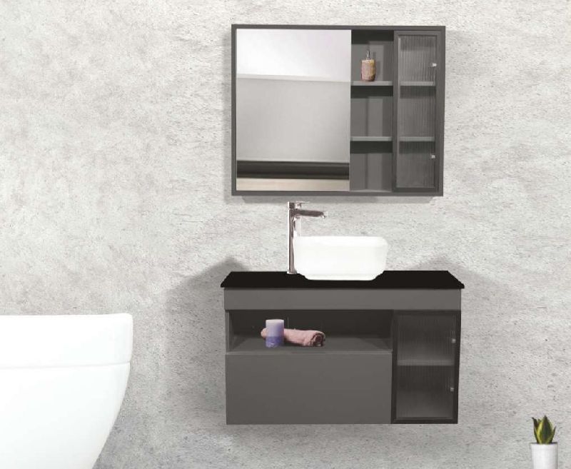 Polished HDHMR With PU Paint Laxus Bathroom Vanity, Style : Modern