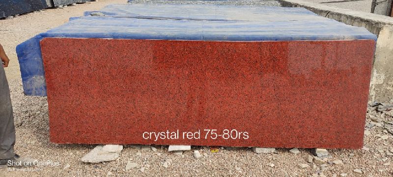 Polished Crystal Red Granite, for Vanity Tops, Staircases, Kitchen Countertops, Specialities : Stylish Design