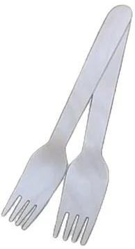 Plain Disposable Corn Starch Forks, Size : Standard