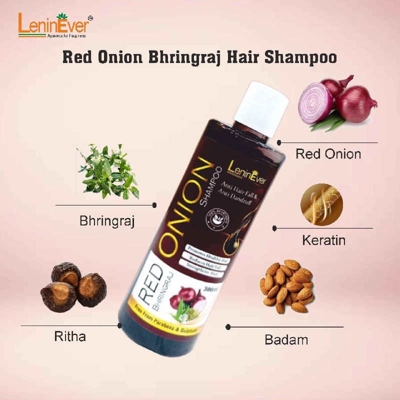 Red Onion Bhringraj Hair Shampoo, Packaging Type : Bottle