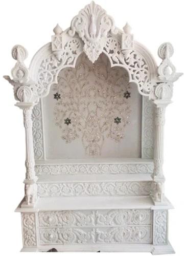 Polished Carved 42 Inch Marble Temple, Feature : Attractive Design, Dust Resistance