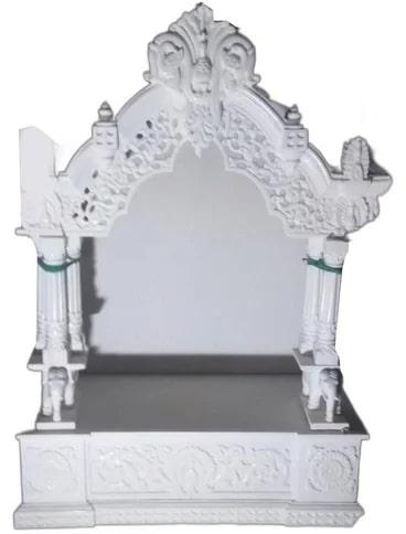 Polished Carved 50 Inch Marble Temple, Color : White