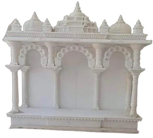 Polished Carved 53 Inch Marble Temple, Color : White