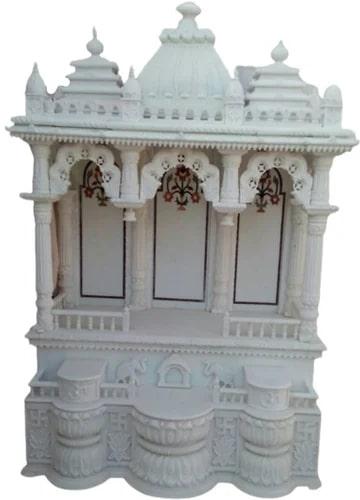 Carved 64 Inch Marble Temple, Color : White