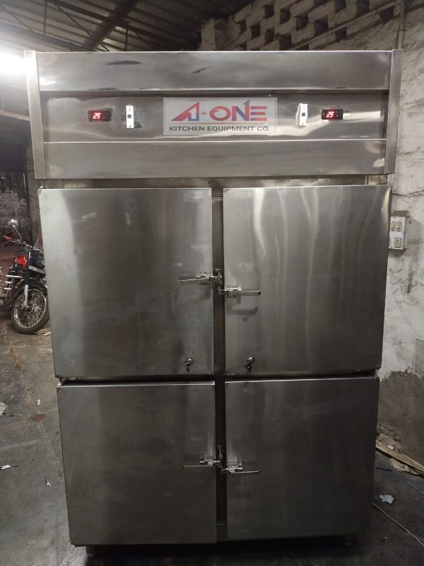Stainless Steel Polished four door vertical refrigerator, Feature : Attractive Design, Eco Friendly