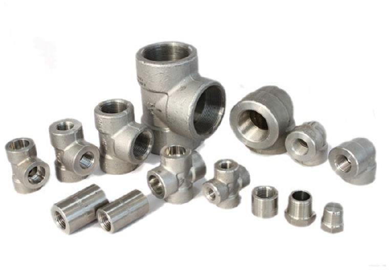 Polished Stainless Steel Threaded Pipe Fittings, for Industrial, Certification : ISI Certified