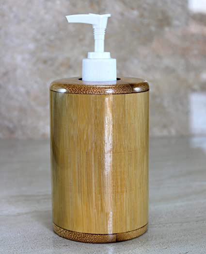 Round Wooden & Marble Shampoo Container, Size : Standard