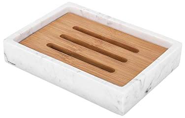 Wooden & Marble Soap Dish, Size : Standard