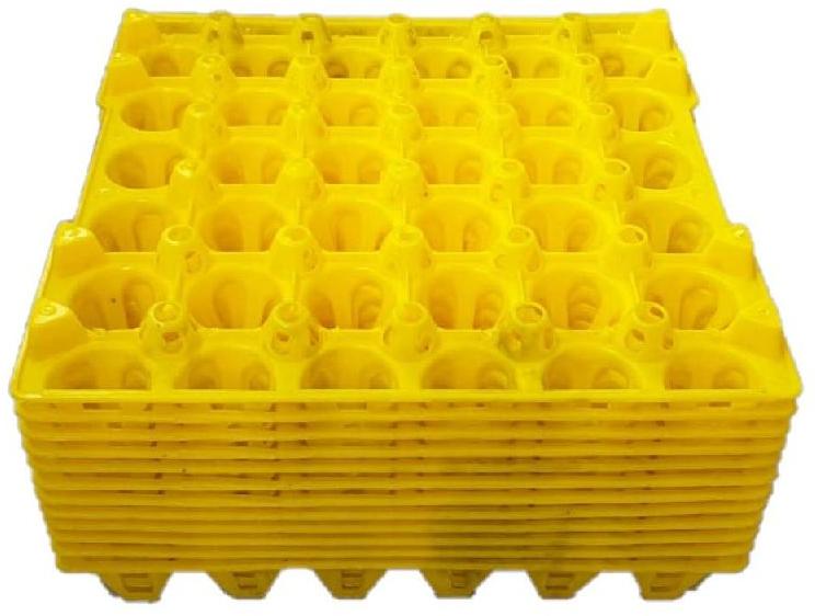Square Plastic Egg Tray, Color : Yellow