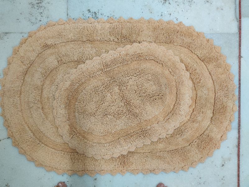 Cotton Plain Designer Bath Mat, Technics : Washed, Attractive Pattern