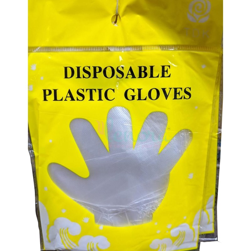 Disposable Plastic Gloves, Size Free size by Lenora Disposables from