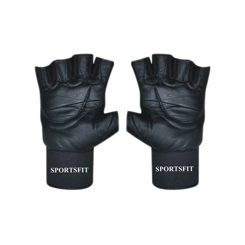 Leather Gym Gloves, Size Medium Large, Color Black at Rs 150 / Pair