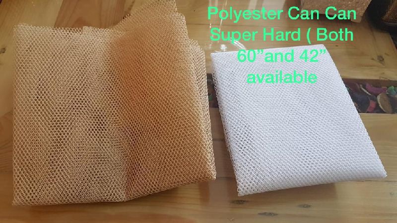 Polyester Super Hard Can Can Fabric, Knitted Type : Wrap Knitted