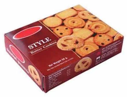 Cardboard or paperboard Cookie Packaging Box, Pattern : Printed
